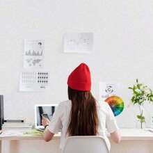 1 Rollo de papel tapiz de lino gris claro para decoración del hogar, autoadhesivo, despegable y pegajoso para dormitorio, comedor, cocina, gabinetes, paredes, mostradores, muebles, renovación de habitaciones, decoración de salas de estar. Resistente a la humedad y removible.