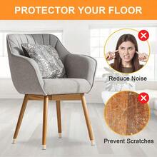 4/8/16/24 Stücke Stuhlbein Bodenschoner, Möbelgleiter für Hartholzböden, Möbelgleiter für Stuhlbeine, Silikon Stuhlbein Kappen, schützt Böden vor Kratzer und reduziert Geräusche, weiche Filzgleiter für sanften Bodenkontakt