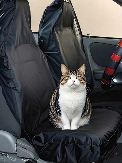 Universal Car Black Seat Covers, Waterproof Car Seat Front And Back Covers, Suitable For All Types Of Car Seats, Protect Your Seats From Dust, Pet Hair, Dirty Liquids, Etc., Keeping Your Seats Brand New