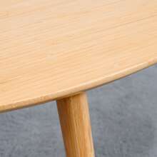 Small Oval Coffee Table, 33.85" Mid Century Modern Coffee Table For Living Room Study Room, Solid Wood Side Table, Center Table (Nature Wood Color, 33.85"Wx18.90"Dx12.40"H) - Natural Oak - Xem 6