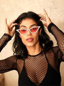 015068863-0007-17077 3副女士水晶装饰粉色镜框Y2K奢华派对时尚眼镜，适合海滩、主题派对、音乐会、音乐节、锐舞派对等场合。（附赠清洁布） - 1*紅/紅片+1*透框/淺粉+1*透粉/粉 - 查看 12