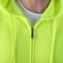 Men's Winter Jacket, Hoodie, Full Zip Warm Hooded Sweatshirt, Multiple Colors Available, With Pockets - 黃色 - 查看 5