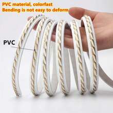 3 m (118,11 Zoll) Abziehbare und klebende Leiste, selbstklebende flexible Wandleiste, Zierleiste 3D-Streifen für Fliesen, Holzwandplatten, Bilderrahmen, Spiegelrahmen, Eckleiste, Deckenleiste, Tapetenbordüre Dekorleiste