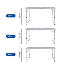 Practical Double Aluminum Table 120x60 Mor Camping And Events - Multicolor - Ver 3