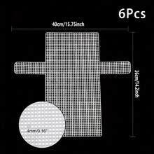 10pcs White Plastic Canvas Needlework Bed Sheets - Square Grid Embroidery & Cross-Stitch Mesh Mats For DIY Crafts, Bookmarks, Bags, Cups - Hand-Knitting Supplies For Beginners & Experts, Sewing Supplies - As shown - View 19