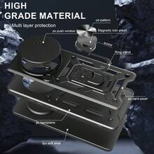 Funda adecuada para Honor X9C 5G/Honor Magic7 Lite 5G/Honor X9B 5G/Honor Magic6 Lite 5G, con soporte de anillo, protección de cámara, a prueba de golpes, antihuellas dactilares y antideslizante - Azul Marino - Ver 4
