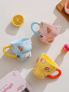 CRAYON SHINCHAN 340 ml Tasse en céramique en forme de gourde officielle Crayon Shin-Chan, tasse à lait créative pour le petit-déjeuner, tasse à café pour couple, cadeau d'anniversaire