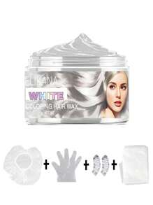 Elikana Men's Temporary Hair Wax Set - Colored Hair Wax, Hair Styling Wax, Hair Gel - Changes Hair Color - Styling Tool Kit - Beard Dye - Bright Blue, Green, Yellow, Easy To Wash, Bold Styling, Suitable For Theme Parties, Valentine's Day Gifts, New Year Gifts