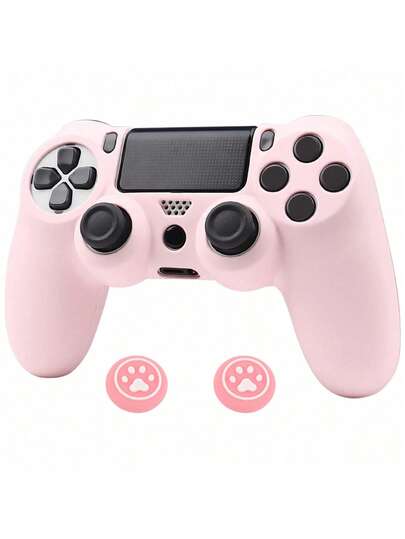  RALAN Pure Colour Design Controller Skin Cover With 2 Thumb Grips Compatible With PS4/Playstation 4 Slim/Pro Controller