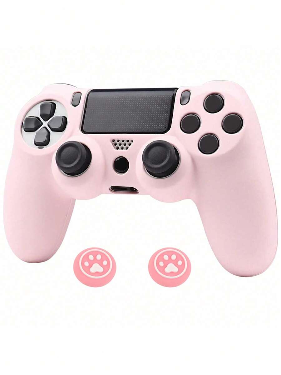 RALAN Pure Colour Design Controller Skin Cover With 2 Thumb Grips Compatible With PS4/Playstation 4 Slim/Pro Controller - Multicolor - View 1