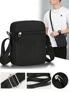 1pc/2pcs Y2K Streetwear Fashion Outdoor Sports Baseball Cap & Crossbody Bag, Adjustable Unisex Cap Can Be Worn Backwards, Great Gift For Yourself And Friends - Black - View 3