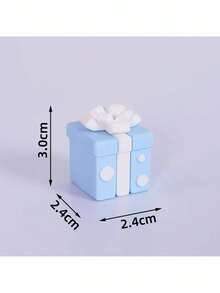 1 件可爱熊蛋糕装饰，蓝色蝴蝶结熊蛋糕装饰，彩虹条纹拱门蓝色礼盒蓝色星云蛋糕装饰，适合洗礼生日派对蛋糕装饰，适合性别揭晓派对蛋糕装饰，迎婴派对蛋糕装饰 - 藍色 - 查看 13