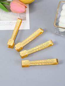 1pc Gold-Color Tea Accessories Set: Incense Clip, Tea Tong, Sugar Tong, Ice Tong - Gold - View 10