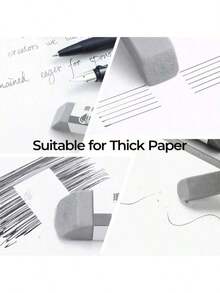 3 件装磨砂半砂橡皮擦 | 学生适用钢笔和中性笔橡皮擦 | 考试级干净，无残留 | 两用可擦设计 - 彩色 - 查看 5