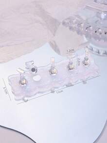 1 buc. Bază de exersare pentru unghii Aurora Fantasy Wave, suport pentru ojă cu sclipici în stil minimalist oceanic, instrument de afișare pentru unghii, culori disponibile în mai multe locuri, instrument de design unghii DIY la modă, potrivit ca și cadou pentru familie, prietenă, cea mai bună prietenă - Multicolor - Vizualizare 4