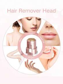 1 pieza Eliminador de vello facial portátil y mini, afeitadora facial para mujeres, dispositivo de eliminación de vello facial y cejas, afeitadora indolora y recargable por USB adecuada para cejas, labios, Body, barbilla y brazos, afeitadora multifuncional para mujeres