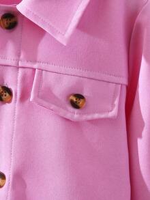 2pcs/Set Girls Casual Sweet Style Long Sleeve Jacket And Ditsy Floral Dress Outfit, Spring/Summer New Arrival - Multicolor - View 7