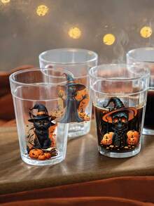Kit 3 Copos Americanos 190ml Personalizado Decoração Festa Aniversario Halloween Lembrancinha Drinks Bebidas Enfeite De Mesa Fantasma Bruxa - LARANJA - Visão 2