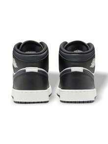 Jordan Air 1 Mid 高帮防滑篮球鞋 女童休闲鞋情侣鞋 DQ8423-010 - 黑色/峰白/暗黑 - 查看 5