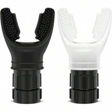 Portable Breathing Trainer With Pure Silicone Adjustable Oxy-Fit Breathe Trainer, Adjustable Muscle Trainer With Soft Silicone For Strengthen Breathing Exercise, Easy To Clean And Use - màu đen - Xem 9