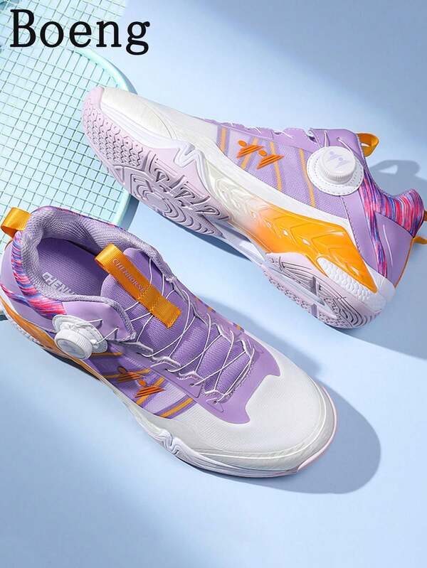 Professional Badminton Shoes For Men, Real Carbon Board, Wide Fit, Durable For Cement Court, Bounce Back, Competition & Outdoor Training