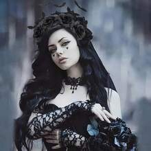 1 Halloween Pie Headband - Cute Witch Hat With Black Artificial Flowers, Gothic Bat Hairpin, Dark Role-Playing Accessory - Multicolor - View 4