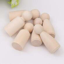 20pcs Wooden Peg Dolls, Unfinished Wooden Female People Shape Nature Plain Wood Body Dolls For Art Craft Projects DIY
