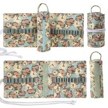 Neue Leinwand Häkelnadel Organizer Tasche, Nähzubehör Aufbewahrung, tragbare Reise DIY Stricknadel Halter, geeignet für Nähbegeisterte und Anfänger