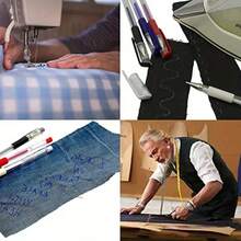 Set de 11/24 piezas con 20 recambios de bolígrafos marcadores de tela de alta temperatura de colores variados con 4 estuches, bolígrafos marcadores de tela borrables con calor para costura, sastrería y acolchado (color de tinta de bolígrafo rojo aleatorio) - Multicolor - Ver 8