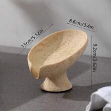 树脂皂盒叶形皂盒 - 自排水皂盒，适用于浴室水槽、淋浴间和厨房，带排水孔的皂盒，保持肥皂干燥，易于清洁