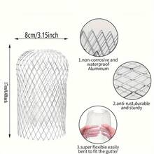 4 件装铝制排水沟防护罩，可扩展防叶网过滤器，落水管防碎屑，易于安装，材质耐用 - 均碼 - 查看 5