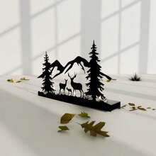 Portavelas decorativo de metal, candelabro de hierro forjado con corte láser, diseño lindo y elegante para velas de té, accesorios de decoración del hogar, regalo, decoraciones navideñas, decoración de habitación, regalos de Navidad