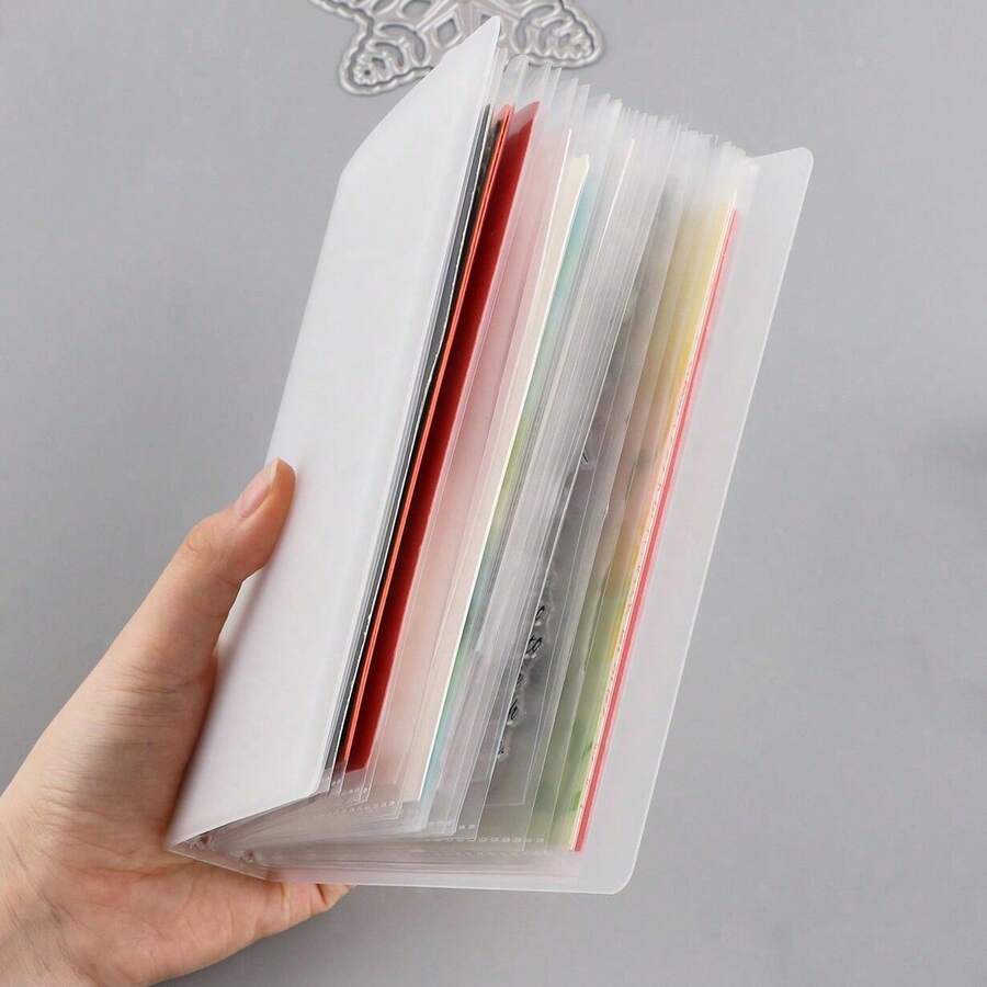 CYFUN DESIGN 1 Pc A6/Large Size Clear Sticker Photo Storage Album Stamp Cutting Dies Storage Book Organizer Folder - Clear - View 1