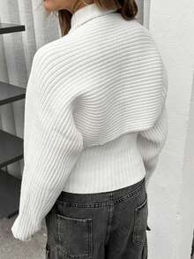 Women Knit Vest, Sleeveless Halter Top Backless Zipper Closure Summer Clubwear For Party - trắng - Xem 7