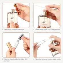 3pcs Mini Travel Perfume Bottles - 0.17oz, Stylish Metal Surface, Perfect For On-The-Go Use| Compact Design With Durable Metal Construction Perfume Bottle Travel Bottles - 3件套裝香水瓶 - 查看 2