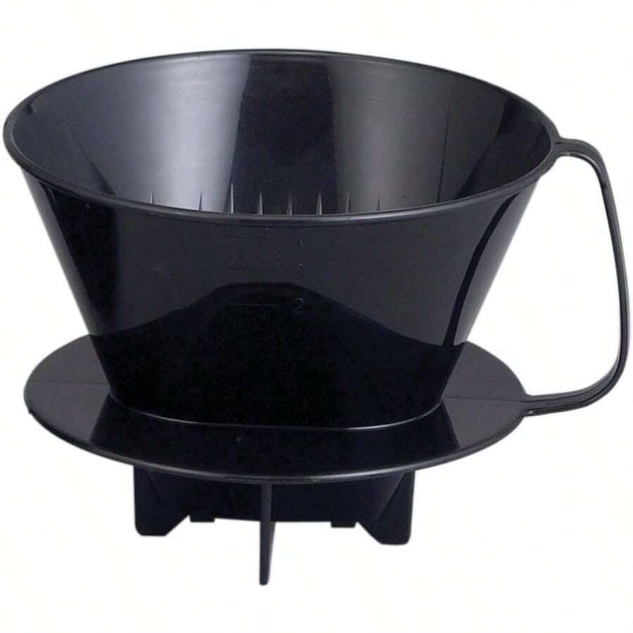 PourOver Coffee Brewing Filter Cone Number 4Size Black Brews 8 To 12Cups - Number4-Size - View 1