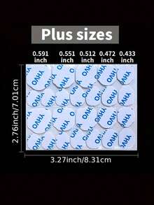 10pcs/Set 240 Pieces Premium OVHY Extra Large Nail Stickers, Double-Sided Waterproof & Breathable Adhesive, Smooth Surface, Oval Design, Plastic Self-Adhesive Nail Stickers, For False Nails - White - View 5