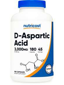 Nutricost D-Aspartic Acid (DAA) Capsules 3000mg Per Serving (180 Capsules) - Non-GMO | Performance, Endurance, Non-GMO, Premium Quality, DAA Supplement, Amino Acid, Dietary Supplement - 其他 - 查看 1