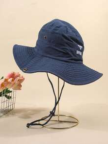 1pc Unisex Oversized Brim Solid Color Bucket Hat, Casual Outdoor Sun Protection Hat For Fishing, Cycling, Hiking - Multicolor - View 18