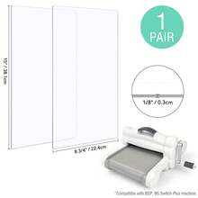 CYFUN DESIGN 1 对 8.9 X 6.1 X 0.12 英寸 / 15 X 8.8 X 0.12 英寸 / 12.7 X 8.8 X 0.12 英寸透明聚碳酸酯塑料切割板，适用于模切机