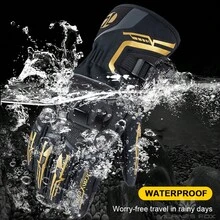 ALPINES FOX Winter New Motorcycle Gloves Warmer Waterproof Motorbike Reflective Gloves Touch Screen Windproof Motocross Outdoor Riding Gloves