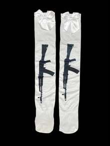 1双朋克风哥特式荆棘交叉过膝长袜，Y2K风格，舒适袜子