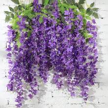 4 Packs Of 6ft White Artificial Wisteria Hanging Flowers - Vine Garland For Wedding Arch, Party, Garden, Home Decor - Perfect For St. Patrick'S Day, Easter, Spring & Summer Celebrations, Outdoor Decor