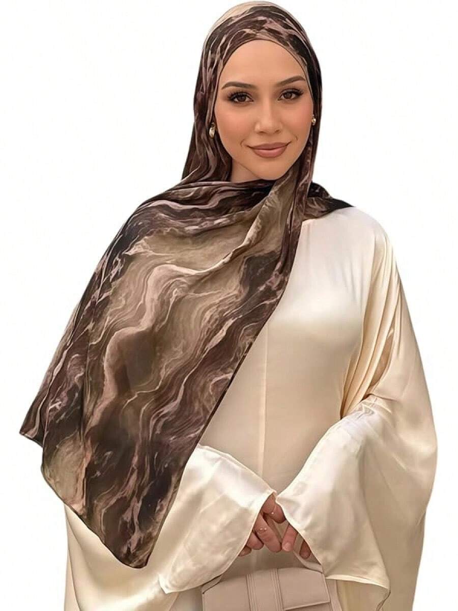 ZGMYC Watercolour Floral Printed Hijab Scarf For Women Soft Modal Cotton Instant Hijab Head Wraps Shawls Long Scarveshalloween - 顏色 22 - 查看 1