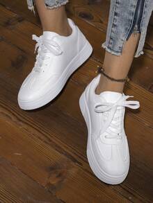 Women's New Spring/Autumn White Sneakers, Casual Sports Running Shoes, Versatile, Non-Slip Flat Shoes