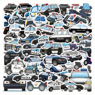 60PCS Car Graffiti Fun Stickers Aesthetic Decorative Water Bottles, Safety Hats, Luggage, Bicycles, Skateboards