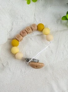 1pc Customized Silicone English Letter Wooden Bead Keychain, Customized Name, Customized Gift, Customized Anti-Lost Chain, Customized 2-6 English Letters,Customized Keychains & Accessories,End Of Summer,Apparel Accessories,Halloween Edit,Boyfriend,Girlfriend,Family,Friends - Anti-lost Chain Clip - View 11