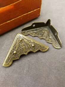 8件/4件复古仿古青铜装饰角件，橱柜门饰条，框架角保护器