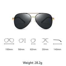 1 件男士时尚眼镜，日夜通用时尚眼镜 - 黑框灰片 - 查看 6