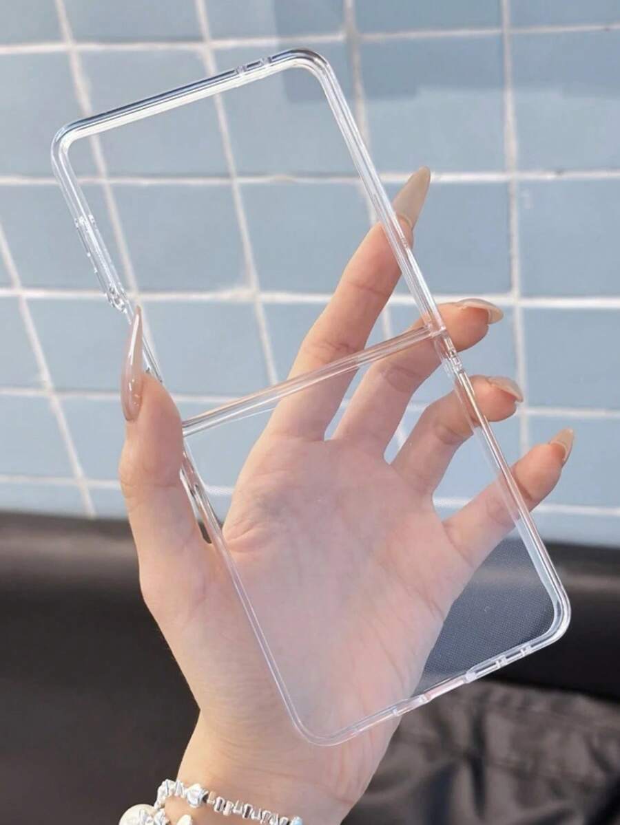 时尚半透明磨砂超薄外壳适用于三星 Galaxy Z Flip 7 6 5 4 3 Flip6 防震硬质 PC 透明超薄保护套防水防摔防刮 - 光面 - 查看 1